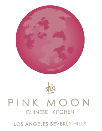 A pink moon with black background Description automatically generated